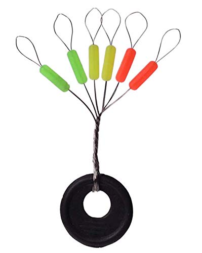 150 pz Gomma Pesca Bobber Stopper,6 in 1