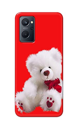 Image of PRINTFIDAA Teddy Bear Cute Lovers Romantic Day Printed Designer Hard Case for Realme 9i Back Cover -(ZP) MVN1001