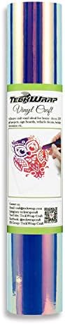 TECKWRAP Holographic Chrome Craft Vinyl 1x5ft, Opal White