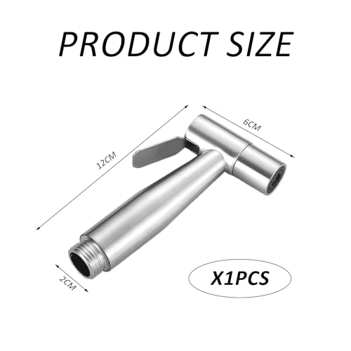 1 Stück Handbrause, Wc-Duschkopf Aus Edelstahl, Bidet-Sprühset Aus Edelstahl, Hand-Bidet-Sprühgerät Für Toilette, Handbrause (Silber) – Bild 3