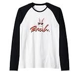 bruh funny happy easter bunny con occhiali da sole bambini ragazzi uomini maglia con maniche raglan