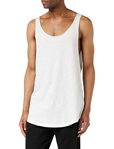 Urban Classics Herren Lang gevormde open rand losse Sport Tank Top, Weiß (White 220), XL EU