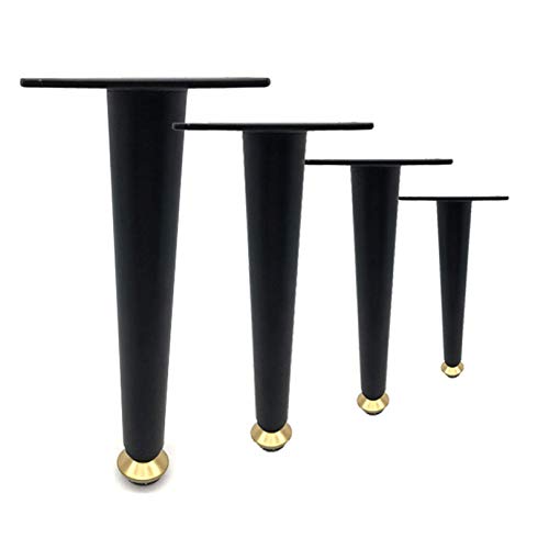 4-Teilige Möbelschrankbeine, Verstellbar 5-10 Mm, DIY Metallsofa Mit Geraden, Sich Verjüngenden Beinen, Bügeleisen, Für Couchtisch Esstisch Nachttisch