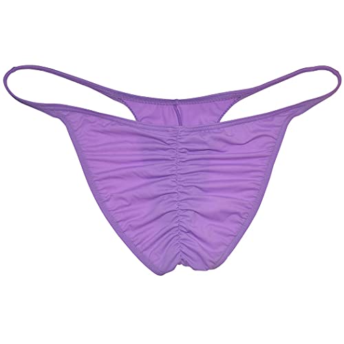 Mens Ice Silk Back Pucker Bikini Briefs Underwear Soft Brazilain Bikini Pouch Cheeky Briefs4