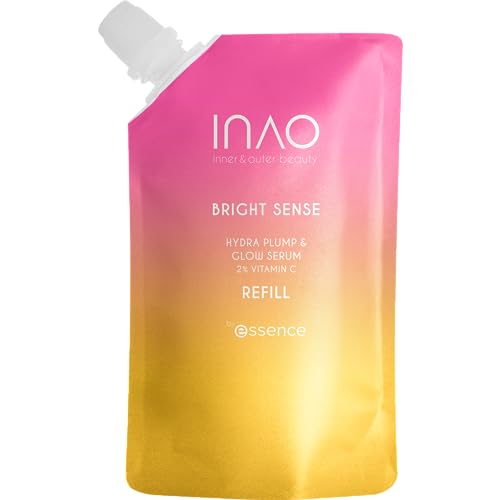 INAO Skincare - Bright Sense Vitamin C Hydra Plump & Glow Serum Refill | Serum mit Vitamin C, Hyaluron und AHA | Für strahlenden Teint | Feuchtigkeitspendend, aufpolsternd, regenerierend