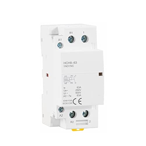 Contacteur modulaire 2P 63A 2NC 110V pour rail Din HCH8-63 protection tableau