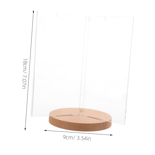 Angoily Versatile Acrylic Menu Holder Rotating Stand for Events Cafes Restaurants