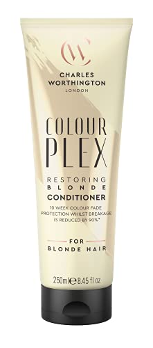 Charles Worthington Colourplex Restoring Blonde Conditioner, Blonde Hair Brightner, Hair Colour Fade Protection, Salon Conditioner for Blondes, 250 ml