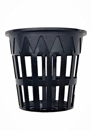 Net Pots for Hydroponics and Aquaponics - 2 inch, Pack of 60, Black, Lead Free, Virgin Plastic