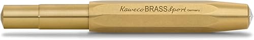 Miniatura 2 de Kaweco BRASS SPORT - Bolígrafo de gel con punta redonda de 0.028 in para zurdos y diestros en diseño clásico con bola de cerámica I Gel Rollerball
