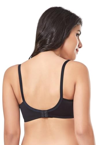 Image of Amante Every de Black Solid Non-Wired Non Padded Everyday Bra
