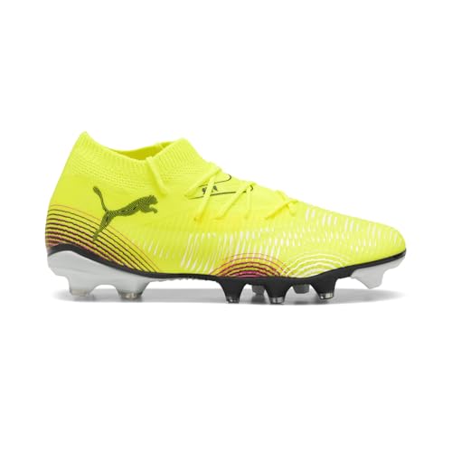 PUMA Women's Future 8 Match Firm, Artificial Ground Soccer Cleats Sneaker, Yellow Alert Aged Silver-Sun Struck, 8.5