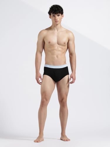 Image of White Solid Mid Rise Trunks - Pack of 3
