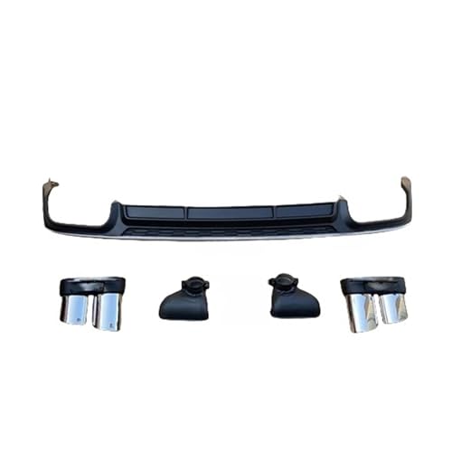 ABS リア BUMR リアリップスポイラー & 排気アウディ C8 A6 S6 2019 2020 2021 PP バンパーディフューザー車の修正アクセス(Style 5)