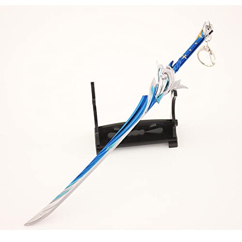 HFFW FüR Genshin Impact SchlüSselanhäNger Waffe Metall Mini Modell Schwert Haran Geppaku Futsu Cos Requisiten Spielpuppe ZubehöR 22cm, xl Cover