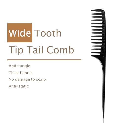 Set de 6 Peines de Dientes Anchos de Fibra de Carbono miniatura 2