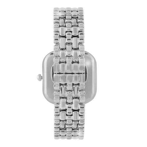 Image of Carlton London Chelsea Women Stainless Steel Analog Watch | Silver Waterproof Watches for Women Girls Ladies | Luxury Square Watch | Fashionable Trendy Quartz Movement Wrist Watch