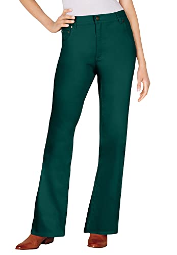 Woman Within Stretch Denim Five-Pocket Bootcut Jeans