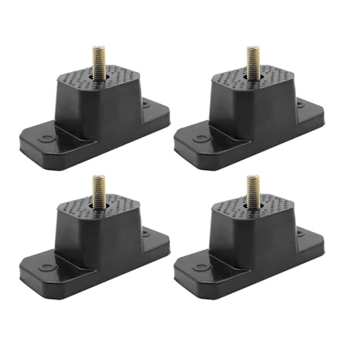 Nicear 4 Pieces Vibration Dampers, Air Conditioning, Rubber Damper, Rubber Bearings, Air Conditioning, Shock Absorber, For Indoor And Outdoor Use, Black