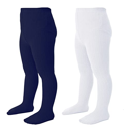 Jormatt Girls Tights Seamless Thick Cotton Cable Knit Leggings Stockings Toddler Pantyhose Age 2-10y