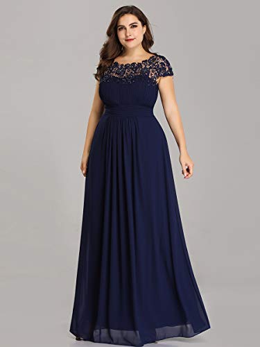 Ever-Pretty Womens A-Line Lace Plus Size Mother Of The Groom Dress Navy Blue Us 18 #TOP4