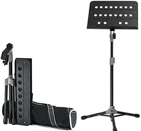 Crossrock 2 in 1 Dual Use Sheet Music Stand-Portable Desktop Books Stand with carrying bag, Sturdy and Durable, Foldable designed (CRMS1-2)