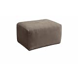 SureFit Stretch Pique Oversized Ottoman Slipcover, Taupe