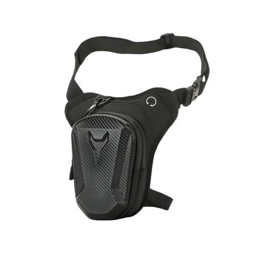 Bolsa de Perna para Motocicleta Impermeável, Pochete com Alça Ajustável para Motociclista - 2 Compartimentos com Zíper, Ideal para Ciclismo, Caminhada, Viagem e Dia a Dia