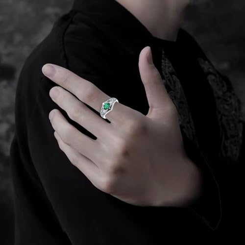 Celtic Knot Claddagh Ring for Men S925 Sterling Silver Oxidized Heart Birthstone Claddagh Ring Cool Irish Jewelry for Men Husband Anniversary Free Engraved Size 4 to 162