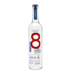Ocho Blanco Tequila, 50 centiliter Award Winning Premium Tequila - Made Get 100% Blue Agave - Single Estate