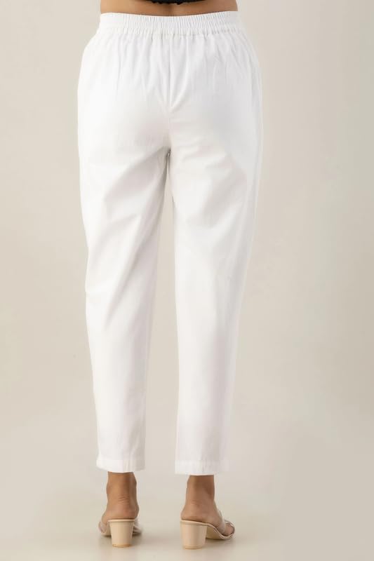 Image of Regular Fit Cotton Woman Trousers Pants Kurti Pant Casual Daily Formal Office Use