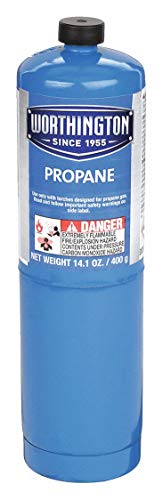 Worthington CYLINDERS Fuel Cylinder, Propane, 14 oz.