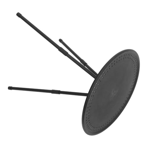 Kichvoe Petite Table Basse Pliante Ronde de Camping Portable en Abs et Acier Carbone, Hauteur Réglable 42-51 Cm, Structure Stable Renforcée, pour Festivals...