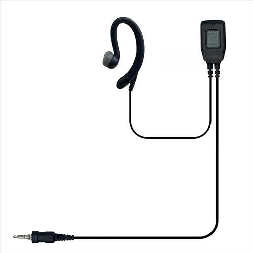 MONICONA C-förmiger kabelgebundener Ohrbügel-Kopfhörer, Headset, PTT-Mikrofon für ICOM IC-M25 IC-M25EURO IC-M33 IC-M37 IC-M37E Radio, IP67 wasserdicht