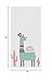 Naanle Cute Cartoon Llama Cactus Soft Highly Absorbent Large Decorative Hand Towels Multipurpose for Bathroom, Hotel, Gym and Spa (16 x 30 Inches,White)