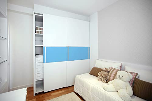 Adhesivas en el estante azul para proteger y decorar madera 7