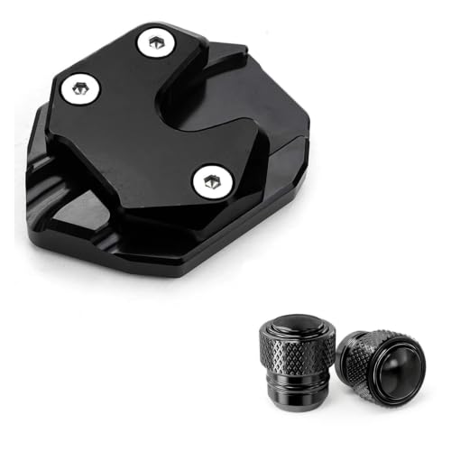 Extension béquille latérale PCX 125 et bouchons de valve noirs pour moto Honda de 2012 à 2026