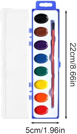 Watercolor Paint Set, 8 Washable Colors with Paint Brush, Water Color Paint Set for Art Crafts Painting Supplies, White, 5, 8.66 X 1.96 Inches — view 4