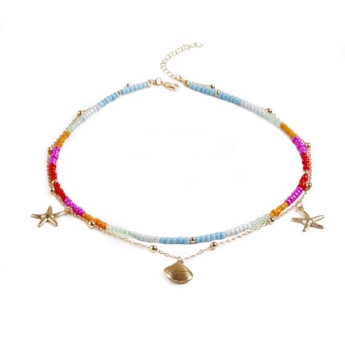 Tour de cou en perles colorées : le collier multicouches anti-nœuds pour l'été