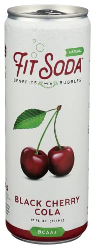 Fit Soda Natural Variety Bundle- Zero Calorie All Natural Soda, Hydrating Electrolytes & Bcaas For Energy, Great Flavor, No Sugar, Caffeine-Free, Gluten-Free, Orange Cream(2-Pack), Black Cherry Cola(2-Pack), Sparkling Citrus(2-Pack)-12Oz-6-Pack #TOP2