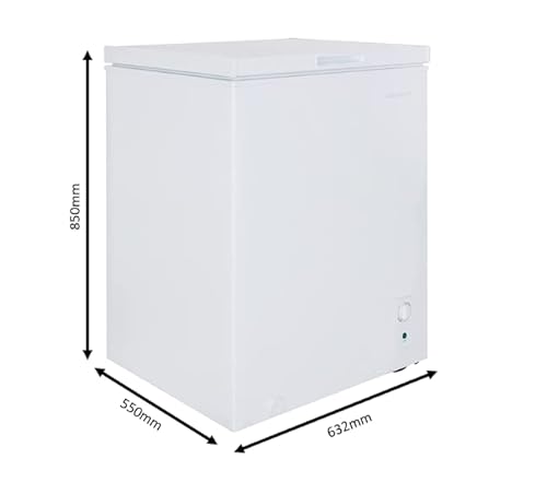 Cookology CCFZ142WH Freestanding Chest Freezer in White - 142 Litre Capacity - For Kitchens, Outbuildings & Garages - Adjustable Feet & Temperature Controls - 4 Star Freezer Rating