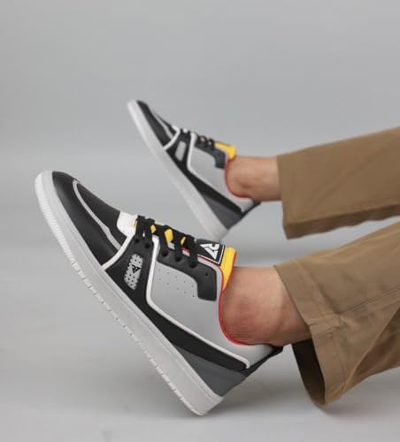 Image of Run 07 Mens Spectra PU Sole Superior Grip Mid Top Sneakers | Casual Shoes | Solid Smart Casual Walking Shoes | Cushioned Footbed with Extra Comfort Shoe