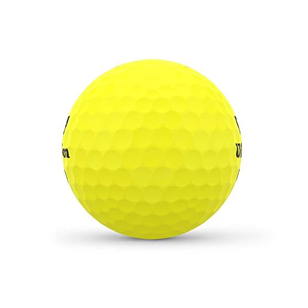 Wilson Staff Golfbälle, Duo Optix, 12 Bälle, Gelb, Matte Oberfläche, Einfache Auffindbarkeit, WGWP50200