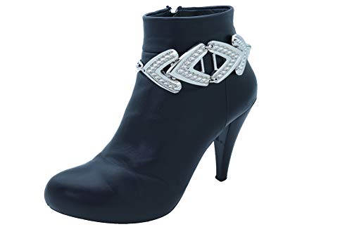 Tfj Women Western Fashion Jewelry Boot Bracelet Silver Color Metal Chain Shoe Arrow Charm Biker Accessory #TOP1