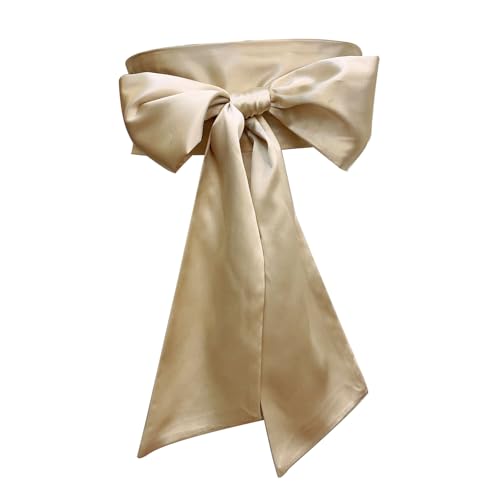 Knot waist belt Ribbon Waistband Wide Belt Women's Dress Bowknot Sash for Weddings and Parties 250cm Long Solid Color