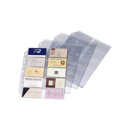 TOPS Cardinal Poly Business Card Refill Page, 10-Pack (7860 000)