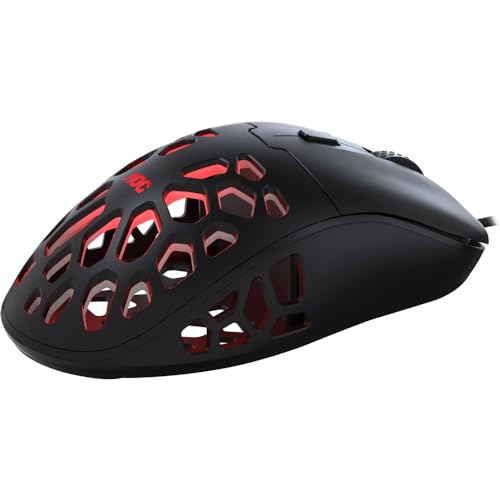 Image of AOC 2.4GHz Ergonomic Mouse, Wireless Bluetooth Vertical Mouse for Work, 4800 DPI Optical Tracking, 5 Adjustable DPI, Quiet Clicks, RGB Light, Compatible with Computer, Laptop, PC, Mac, Desktop - Brown