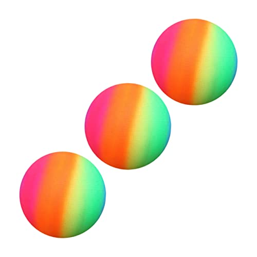 3Pcs Rainbow Color Balls PVC Inflatable Handballs for Beach and Outdoor Play Encourages Active Fun and Coordination