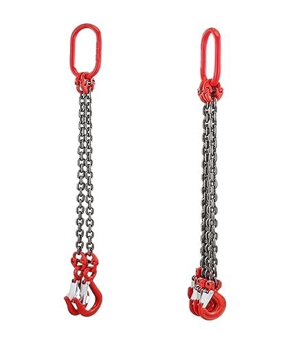 Eslinga de cadena, Eslinga de cadena, eslinga de cadena de elevación, patas de eslinga de combinación de gancho único, piezas de esparcidor, polipastos de cadena 1T 2T 3T 1 metro para seguridad de car