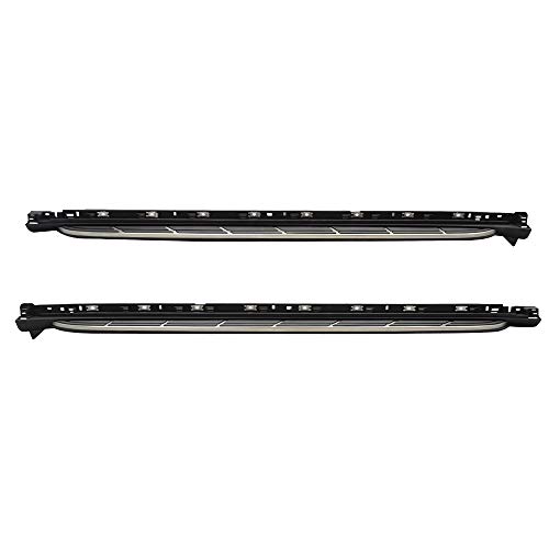 Estribos para Porsche Cayenne 2011-2018 aluminio negro y plata